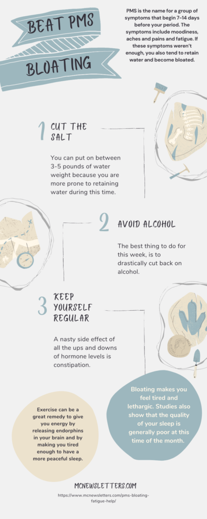  Infographic- How to Stop PMS Bloating and Fatigue