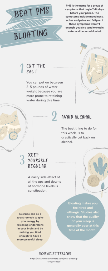 Infographic- How to Stop PMS Bloating and Fatigue