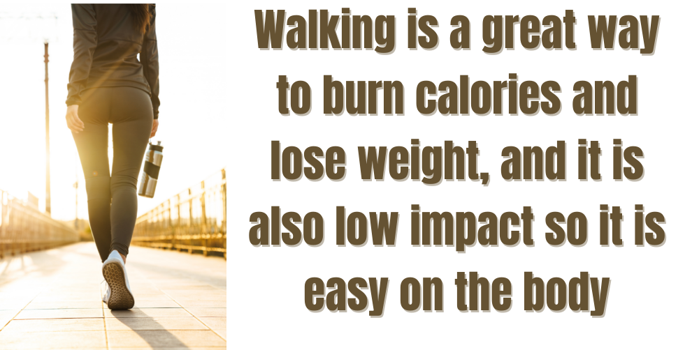 Woman walking outside to lose weight
