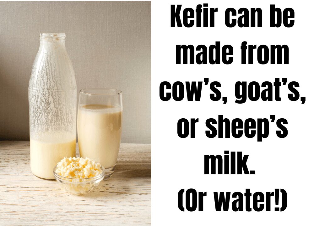 Kefir is a cultured dairy product that consists of fermented milk