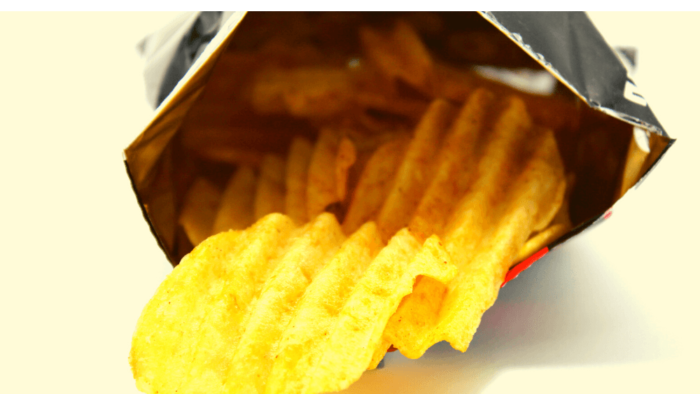 bag of potato chips - junk food
