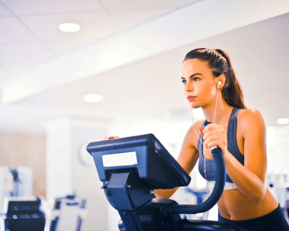 The average calorie consumption per hour of an elliptical trainer is roughly 400-500.