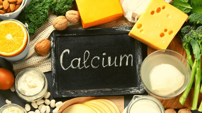dairy and non-dairy sources of calcium including cheese, vegetables, and fruit