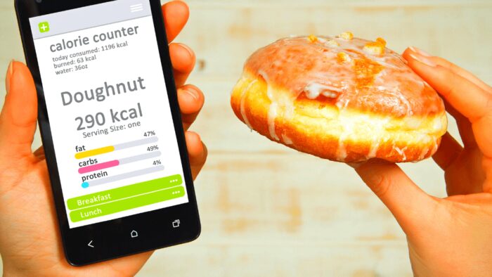 calorie calculator app on phone