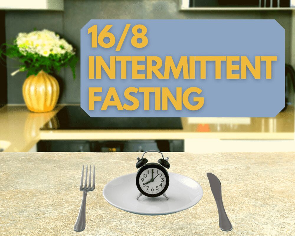 clock on table counting hours for intermittent fasting