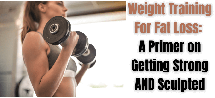 Woman weight training