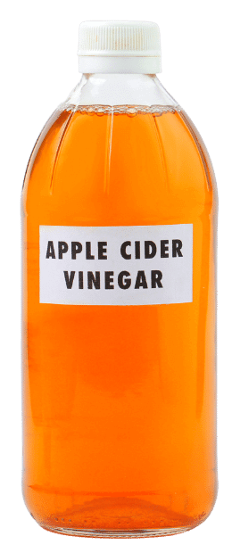 bottle of apple cider vinegar with the mother