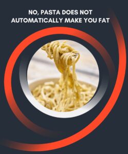 Pasta does not make you fat when eaten in moderation | Spaghetti and noodles do not make you gain weight if calories are low | high fiber pasta is low glycemic index