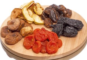 Dried fruits - dried apples, dried plums, dried bananas, dried figs, dried cherries