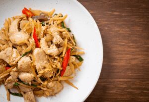 Chicken makes it easy to get more protein in your diet. Chicken is a flexible protein that can be prepared in a variety of ways. This dish features a simple honey garlic sauce as its dressing.
