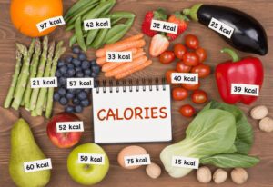 kcal amounts in vegetables