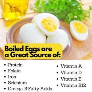 Boiled eggs are a great source of protein, vitamins and minerals