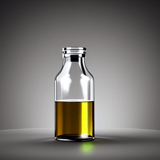 olive oil in a clear bottle