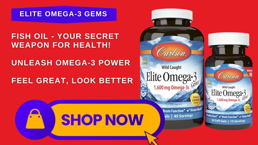 Click to purchase Carlson's Norwegian Fish Oil Supplement, Wild Caught, Sustainably Sourced Capsules, Lemon, 90+30 Softgels