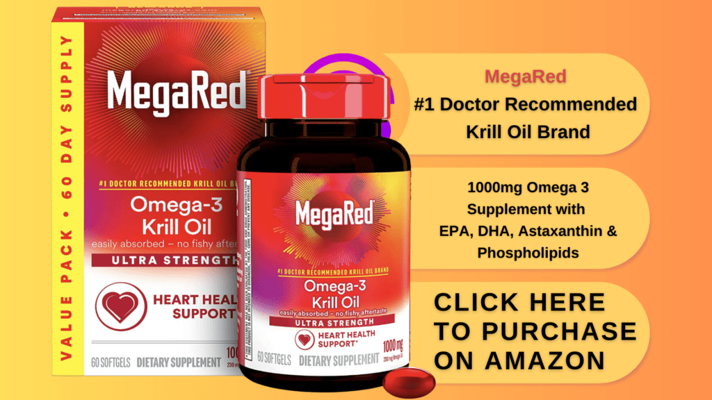 Click to purchase 1000mg Omega 3 Supplement with EPA, DHA, Astaxanthin & Phospholipids, Supports Heart, Brain, Joint and Eye Health, No Fish Oil Aftertaste - 60 Softgels