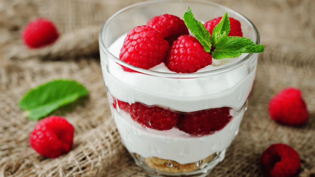 Delicious and Creamy Greek Yogurt in a Clear Glass Bowl