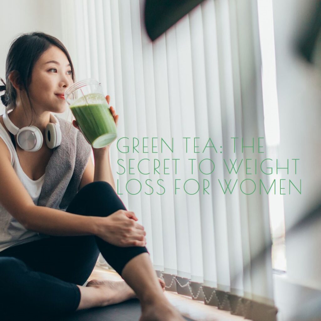 A knowledgeable woman savoring a cup of green tea, a rich source of catechins known for their potential health benefits.